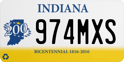 IN license plate 974MXS