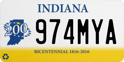 IN license plate 974MYA