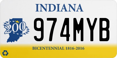 IN license plate 974MYB