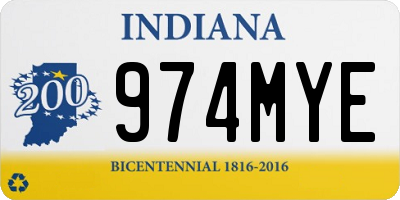 IN license plate 974MYE