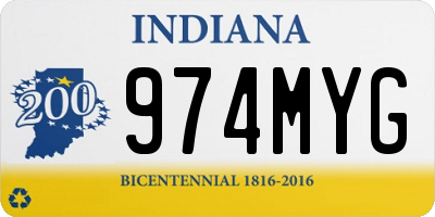 IN license plate 974MYG