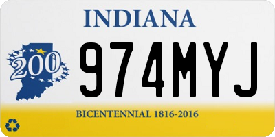 IN license plate 974MYJ