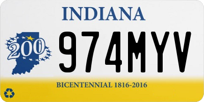 IN license plate 974MYV