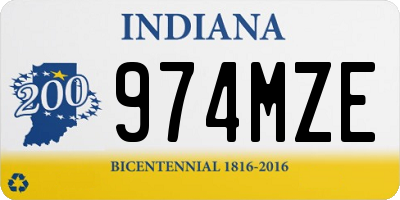 IN license plate 974MZE