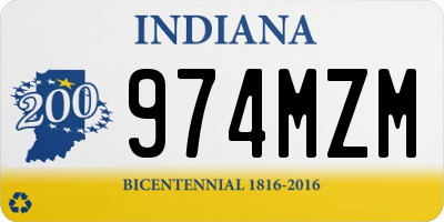 IN license plate 974MZM