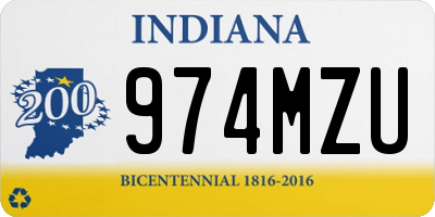 IN license plate 974MZU