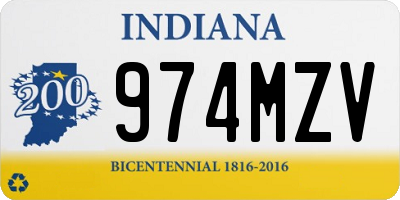 IN license plate 974MZV
