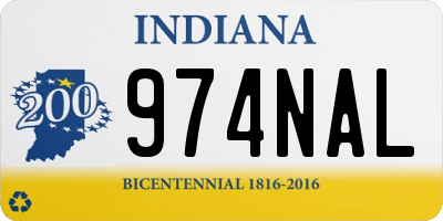 IN license plate 974NAL