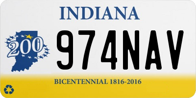 IN license plate 974NAV
