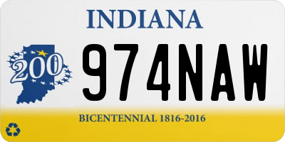 IN license plate 974NAW