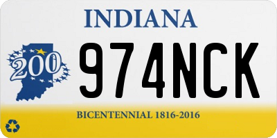 IN license plate 974NCK
