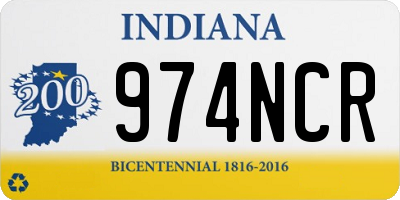 IN license plate 974NCR
