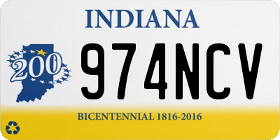 IN license plate 974NCV