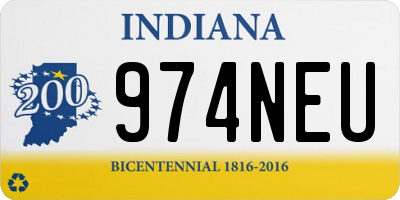 IN license plate 974NEU