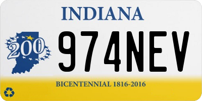 IN license plate 974NEV