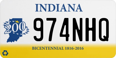 IN license plate 974NHQ