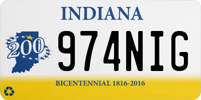 IN license plate 974NIG