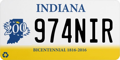 IN license plate 974NIR
