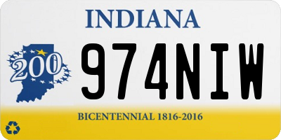 IN license plate 974NIW