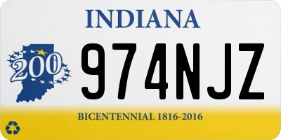 IN license plate 974NJZ