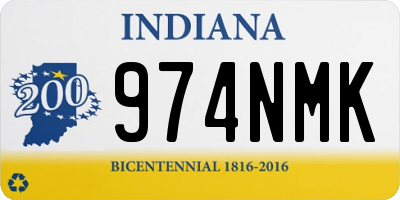 IN license plate 974NMK