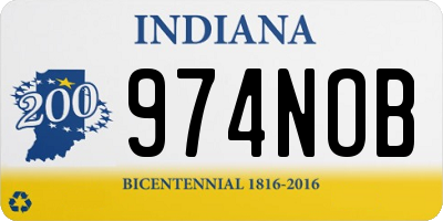IN license plate 974NOB
