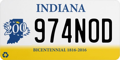 IN license plate 974NOD