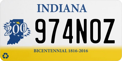 IN license plate 974NOZ
