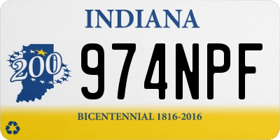 IN license plate 974NPF