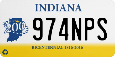 IN license plate 974NPS