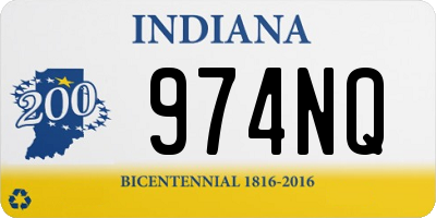 IN license plate 974NQ