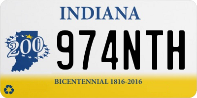 IN license plate 974NTH