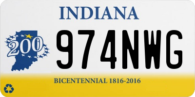 IN license plate 974NWG