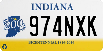 IN license plate 974NXK