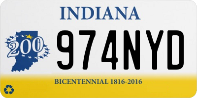 IN license plate 974NYD