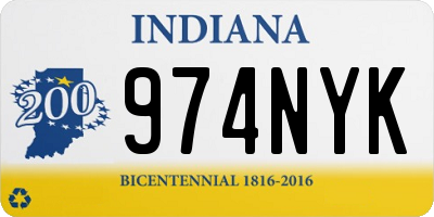 IN license plate 974NYK