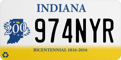 IN license plate 974NYR