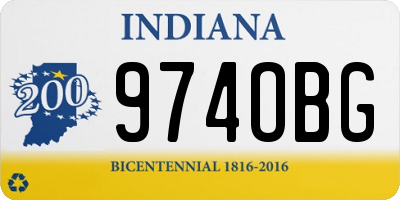 IN license plate 974OBG