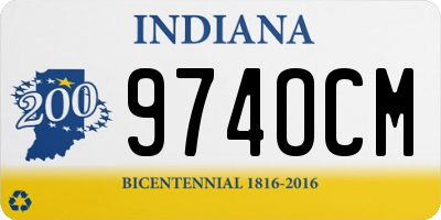 IN license plate 974OCM