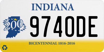 IN license plate 974ODE