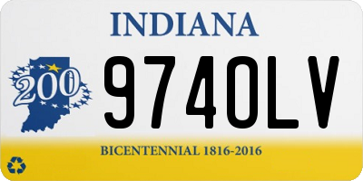 IN license plate 974OLV
