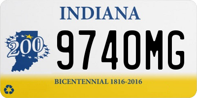IN license plate 974OMG