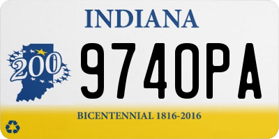 IN license plate 974OPA