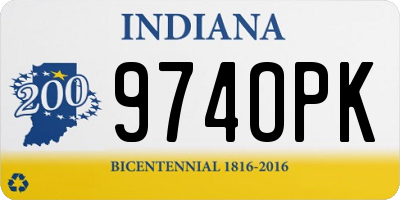 IN license plate 974OPK