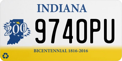 IN license plate 974OPU