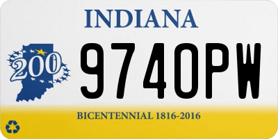 IN license plate 974OPW