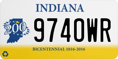 IN license plate 974OWR