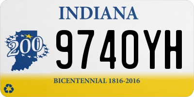 IN license plate 974OYH