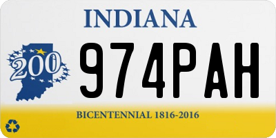 IN license plate 974PAH