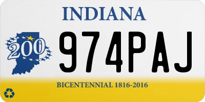IN license plate 974PAJ